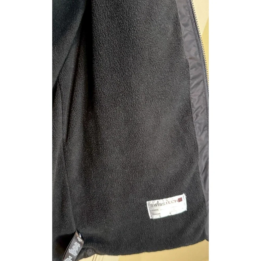 Swiss Tech Boys Puffer Jacket Coat Size XXL / 18 Hooded Zip Up Fleece Lined